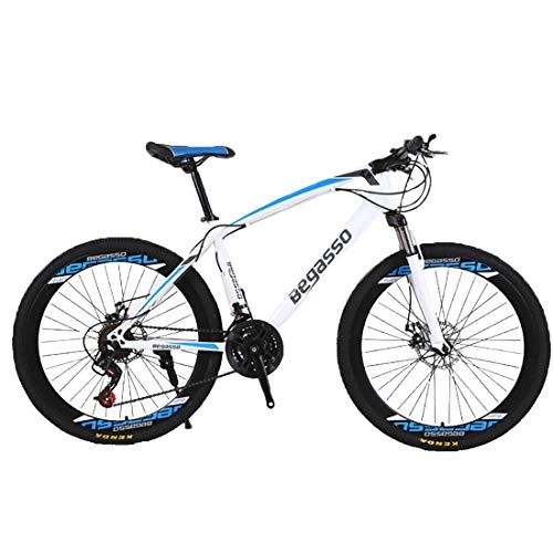 Mountain Bike : ZY Mountain Bike 21 velocità, Sospensioni, Ruote da Montagna, Freni A Disco, Due Dimensioni, Blue-Length: 159cm