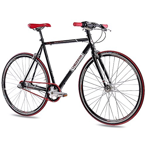 Bicicletas de carretera : 28 pulgadas Carreras Urban Cilindro de unisex bicicleta CHRISSON OLD ROAD 1.0 con 3 G Shimano Nexus 56 cm negro