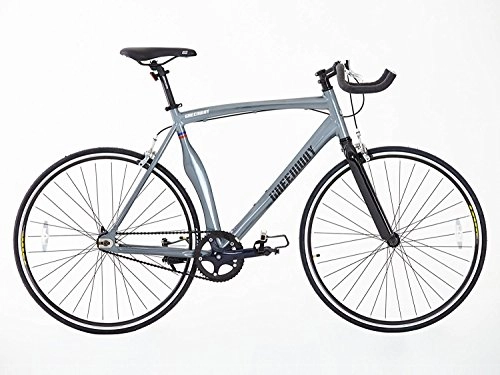 Bicicletas de carretera : Alliage Single Speed / Fixied Gear Bike, Hi Spec. Gris, Enfant, AFG02GREY56, Gris, 56 cm