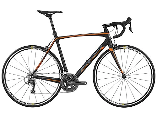 Bicicletas de carretera : Bergamont Prime Race - Bicicleta de carreras (carbono, tamaño: 62 cm, 188-201 cm), color negro, naranja y gris