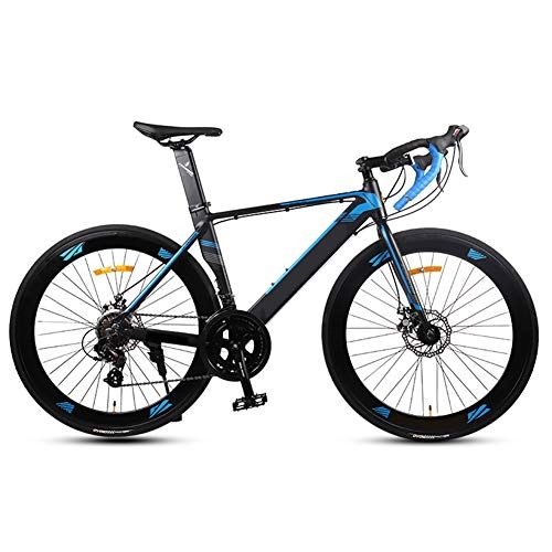 Bicicletas de carretera : Bicicleta de carreras 700c, bicicleta de carreras con Shimano A070, 14 velocidades, rueda de 26 pulgadas, para hombre y mujer, color azul, tamao 48 cm, tamao de rueda 26.0