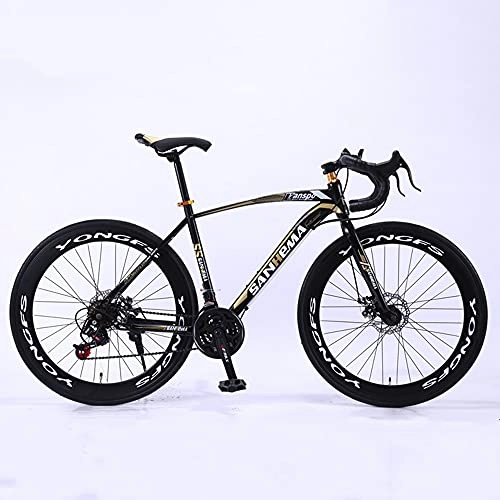 Bicicletas de carretera : Bicicleta de carretera, ciclo MTB, cuadro de acero con alto contenido de carbono, 26 ", bicicleta todo terreno de 21 velocidades, bicicleta de montaña con doble suspensión y freno de disco doble