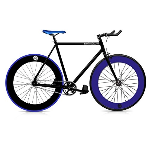 Bicicletas de carretera : Bicicleta FB FIX7 black & blue. Monomarcha fixie / single speed. Talla 53