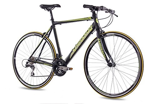 Bicicletas de carretera : Bicicleta Fitness de 28 pulgadas con cilindro de Chrisson Airwick 2015 con 24g ACERA Negra., negro