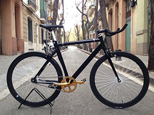 Bicicletas de carretera : Bicicleta Fixie2-golden-black- Monomarcha fixie / single speed.