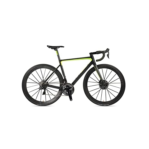 Bicicletas de carretera : Bicycles for Adults Road Bike Front and Rear Disc Brakes for Outdoor Off-Road and Urban Commuting (Color : Green)