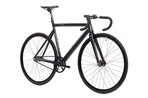 Bicicletas de carretera : Black Label Bicicleta de carretera 6061 v2 - Negro mate - 52 cm (Pastillas 5'3" - 5'6")