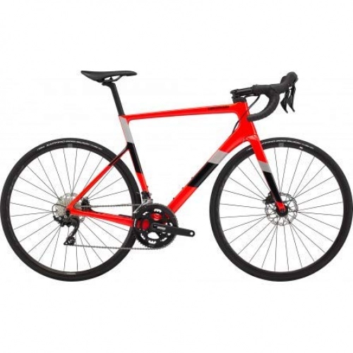 Bicicletas de carretera : Cannondale Supersix EVO Carbon Disc 105 ARD, Color Rojo, tamaño 56