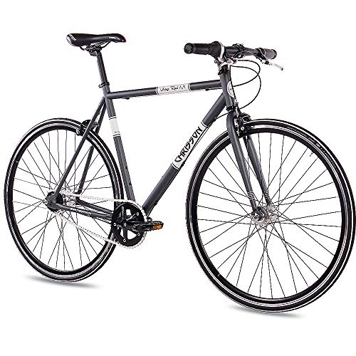 Bicicletas de carretera : CHRISSON - Bicicleta de carreras de 28 pulgadas, retro, vintage, Road N7, antracita, con cambio de buje Shimano Nexus de 7 velocidades, para hombre y mujer, tamaño 56 cm, tamaño de rueda 28.00