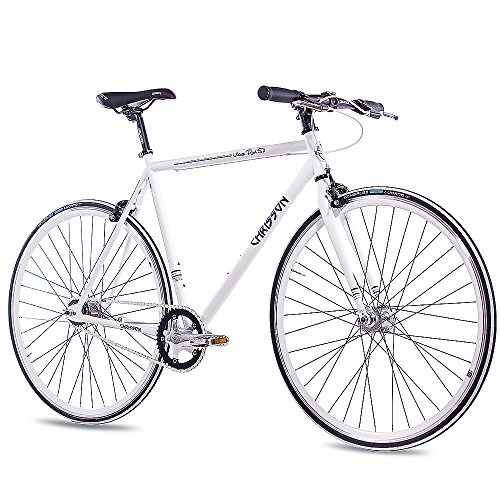 Bicicletas de carretera : CHRISSON Urban Road S2 - Bicicleta de carreras (28", con 2G SRAM Automatix, color blanco mate, tamaño del marco: 59 cm)