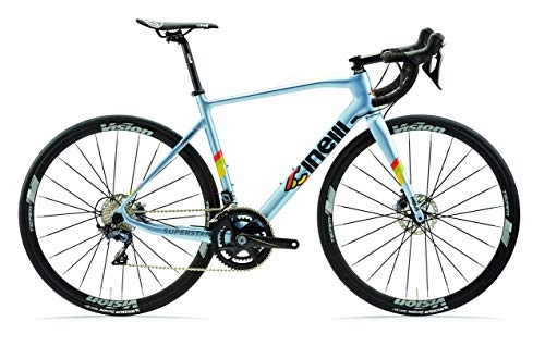 Bicicletas de carretera : Cinelli Superstar Disc Bicicleta de Carretera, Unisex, Azul Marino, XS