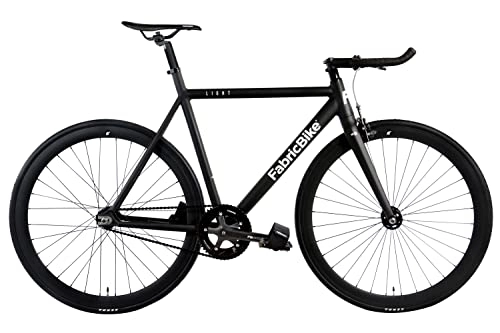 Bicicletas de carretera : FabricBike- Bicicleta Fixed, Fixie, Single Speed, Cuadro y Horquilla Aluminio, Ruedas 28", 4 Colores, 3 Tallas, 9.45 kg Aprox. (Light Matte Black, L-58cm)