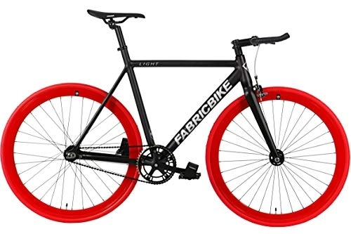 Bicicletas de carretera : FabricBike Light Bicicleta, Adultos Unisex, Negro Claro y Rojo 2.0, Pequeño