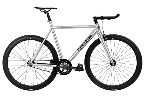 Bicicletas de carretera : FabricBike Light - Bicicleta Fixed, Fixie, Single Speed, Cuadro y Horquilla Aluminio, Ruedas 28", 4 Colores, 3 Tallas, 9.45 kg Aprox. (Light Polished, S-50cm)
