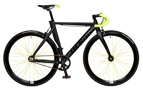 Bicicletas de carretera : FK Cycling Bicicleta Fixie Aluminio / Carbono derail rd42 Negra_Amarilla (M 520)