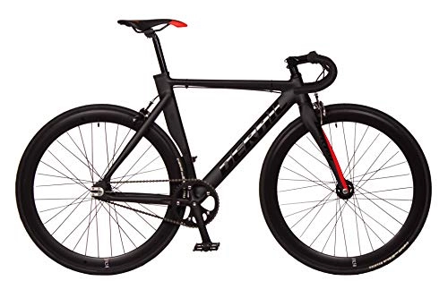 Bicicletas de carretera : FK Cycling Bicicleta Fixie Aluminio / Carbono derail rd42 Negra_Roja (M 520)