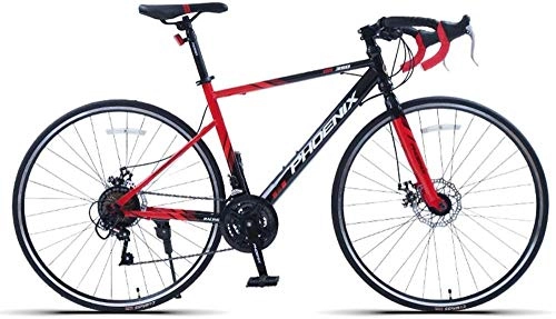 Bicicletas de carretera : giyiohok Bicicletas de Carretera de 27.5 Pulgadas Bicicleta de Carretera de Acero al Carbono 700C Bicicleta de Carrera de Velocidad Variable para Hombres y mujeres-14 velocidades Rojo