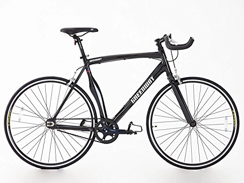 Bicicletas de carretera : Greenway Alliage Single Speed / Fixied Gear Bike, 2016 Modèle Unique, Hi Spec. Noir