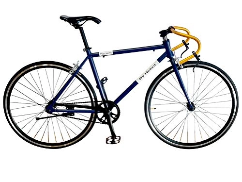 Bicicletas de carretera : Helliot Bikes Harlem 1 Bicicleta Fixie, Adultos Unisex, Beige, Talla nica