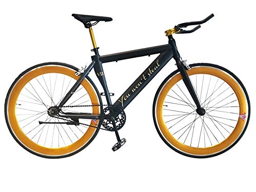 Bicicletas de carretera : Helliot Bikes Light Seed VII Bicicleta, Adultos Unisex, Oro, Mediano