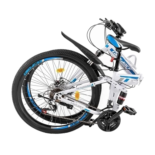Bicicletas de carretera : hinnhonay Bicicleta plegable de 26 pulgadas, 21 velocidades, bicicleta para hombre, escuela de bicicleta, freno de disco doble, ideal para viajes por carretera y montaña