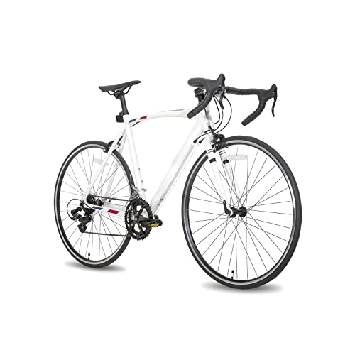 Bicicletas de carretera : IEASEzxc Bicycle 2 Colores de 14 velocidades Frenos de Aluminio Delantero y Trasero sin Choque Bicicletas de Bicicleta de Carretera (Color : White)
