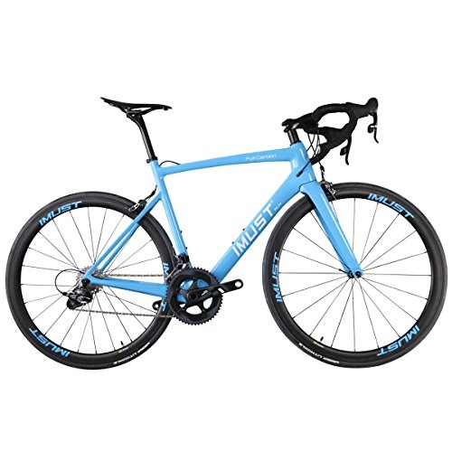 Bicicletas de carretera : IMUST Superlight carbono carretera bicicleta 700 C velocidades de SRAM Force 22 naranja / azul