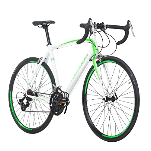 Bicicletas de carretera : KS Cycling Bicicleta de Carretera Imperious Pulgadas, Color Blanco y Verde, Altura, Unisex Adulto, 28 Zoll, 53 cm