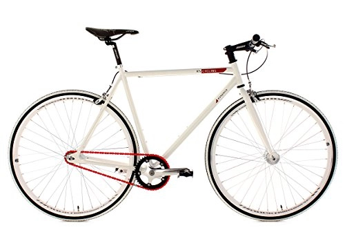 Bicicletas de carretera : KS Cycling Essence 390B - Bicicleta de fitness, color blanco, ruedas28", cuadro 56 cm