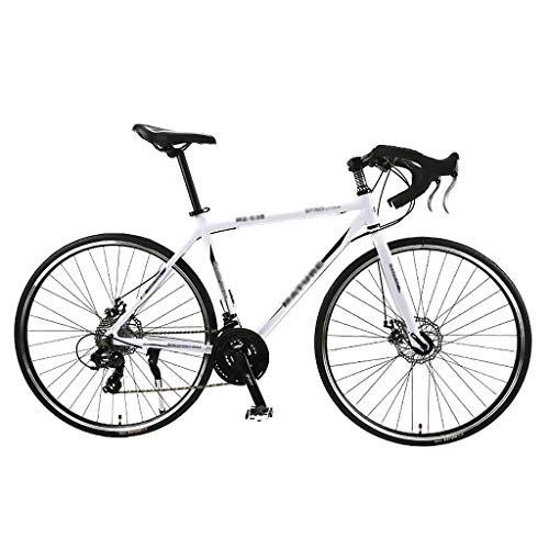 Bicicletas de carretera : LWZ Bicicletas de Carretera para Hombres y Mujeres 27 velocidades 26 Pulgadas Marco de Aluminio Ligero Bicicleta de Carreras Freno de Disco Doble Bicicleta de cercanías para la Ciudad