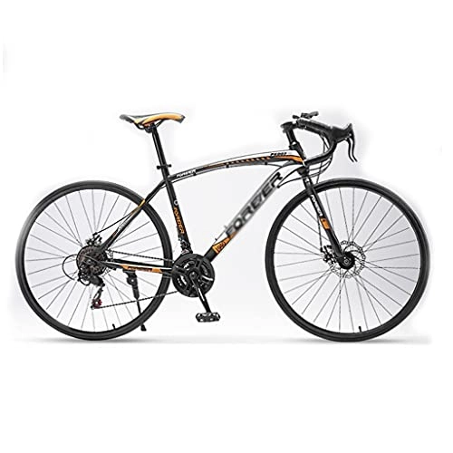 Bicicletas de carretera : M-YN Bicicletas De Carretera 68cm Frame 700c Rueda De Borde Alta 21 Velocidad De Freno De Freno De Freno Bicicleta(Color:Negro + Naranja)