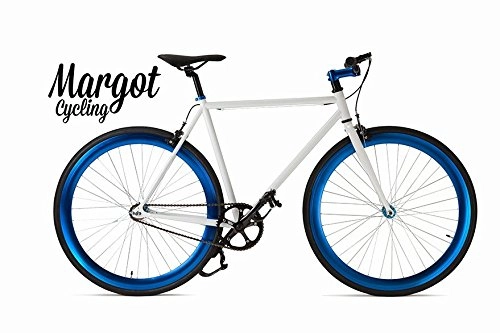 Bicicletas de carretera : Margot Cycling Europa Bici Fixie ”“ Fixed Bike Modelo. Aqua. Talla. 58