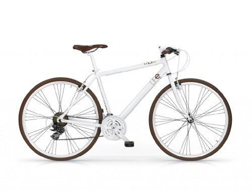 Bicicletas de carretera : MBM LIFE IBRIDA 28'' H50 BICYCLE BIKE BICICLETA SHIMANO MTB WHITE H50 BLANCO