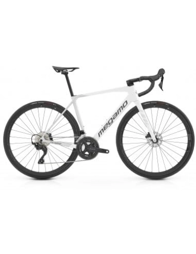 Bicicletas de carretera : Megamo Bicicleta de carreras RAISE 20 discos de carbono SHIMANO 105 12v 2024 - Blanco, L