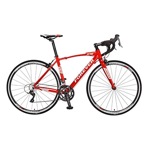 Bicicletas de carretera : Mountain Bike Bicicletas De Carretera para Jvenes Y Adultos, Bicicletas De Carretera con Cuadro De Aleacin De Aluminio Y Sistema De Transmisin De 16 Velocidades, Rojo Y Gris Opcional GH