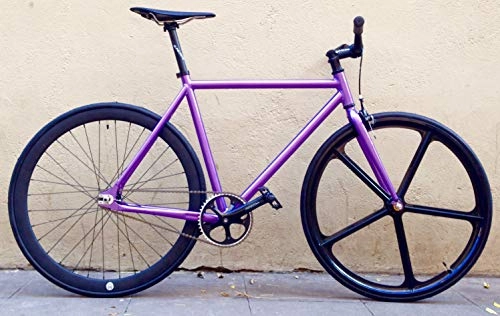 Bicicletas de carretera : MOWHEEL Bicicleta Violette monomarcha Single Speed Talla-54cm