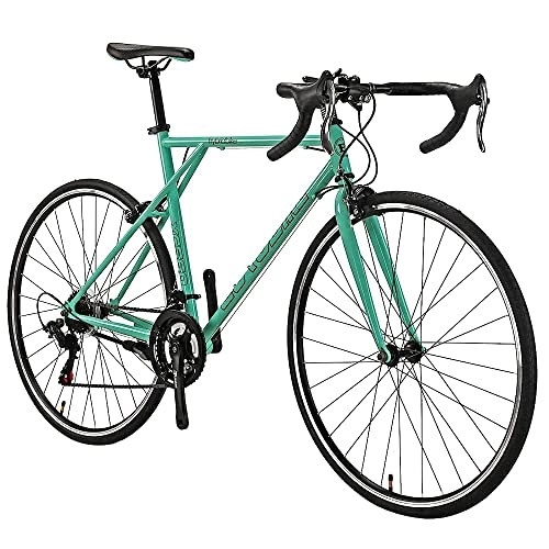 Bicicletas de carretera : QQW Bicicleta de Carretera, 21 Velocidades, Mde Peso Ligero, Bicicletas de Carretera para Hombres, Bicicletas de Cercanías / Green