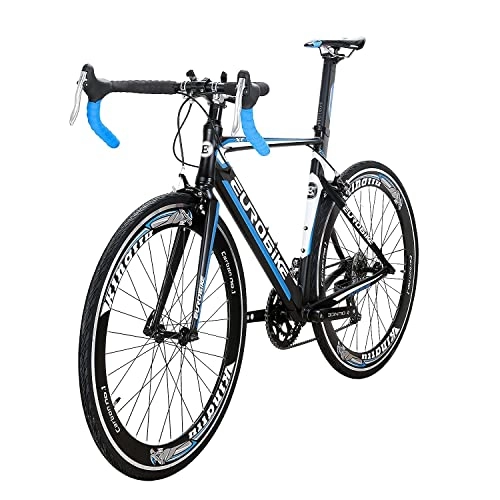 Bicicletas de carretera : SD XC7000 Bicicleta de carretera para adultos ligera Marco de aluminio Bicicleta de carretera 54CM 700C Marco de bicicleta de carretera (azul)
