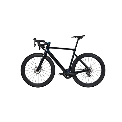 Bicicletas de carretera : TABKER Bicicleta de carretera con frenos de disco ligeros de fibra de carbono (tamaño: XL)