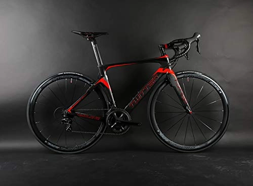 Bicicletas de carretera : Twitter Bicicleta de carretera Cyclone Full Carbon Carbon Wheels 50 mm Size 47.5