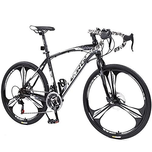 Bicicletas de carretera : WXXMZY Bicicletas, Bicicletas De Doble Disco De Velocidad Variable, Bicicletas De Carretera De 30 Velocidades, Bicicletas De Montaña De Campo Traviesa, (Color : Black, Size : 30speed)