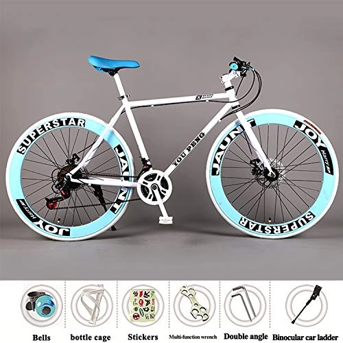 Bicicletas de carretera : YI'HUI Bicicleta de Carretera de Carbono, Bicicleta de Carretera Fibra de Carbono con Sistema de Cambio 21-Velocidad, Neumáticos Continental Ultra Sport, 605