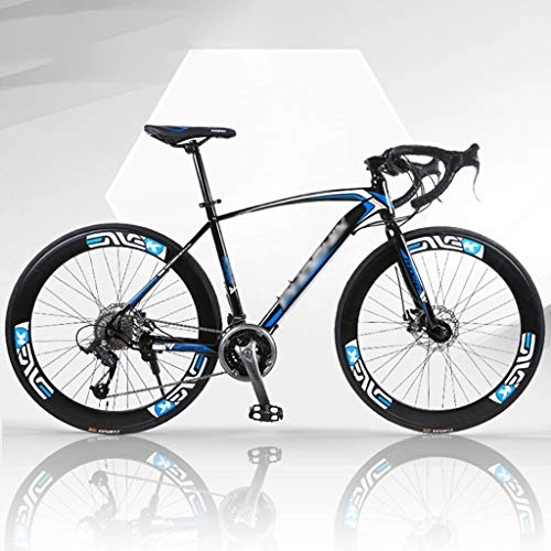 Bicicletas de carretera : ZRN Bicicleta de Carretera de Acero de Alto Carbono Bicicletas de montaña Bicicleta de Carreras Sistema de desviador de 27 velocidades y Freno de Disco Doble mecánico