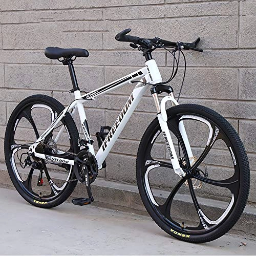 Bicicletas de montaña : 21-24-27-30 Velocidad Variable Portátil Al Aire Libre Bicicleta De Montaña City Urban Commuters Para Adolescentes Adultos, Bicicleta Plegable Para Adultos Hombres Mujeres Negro / blanco 26", 24 Velocidad