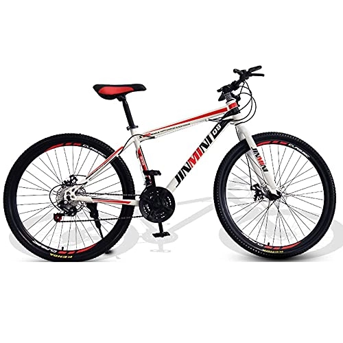 Bicicletas de montaña : 24 / 26inch Adult Mountain Bikes 21-27 Speed Mens Womens Mountain Bicycles Youth Road Bikes with Disc Brakes and Suspension Forks (Color : Blue a Size : 24inch / 24Speed) (Red B 24inch / 27Speed)