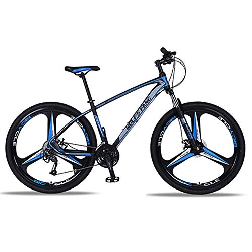 Bicicletas de montaña : 26 Pulgadas 21 / 24 / 27 Velocidad Montaña Bicicleta-Freno mecánico: Adecuado para Bicicletas al Aire Libre para Estudiantes Adultos Azul negro-21 Velocidad