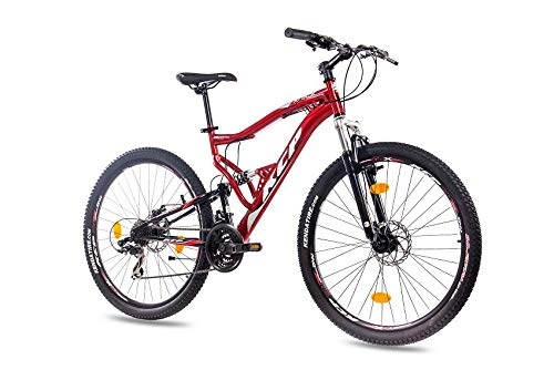 Bicicletas de montaña : 27, 5 pulgadas Mountain Bike Bicicleta KCP Attack Unisex con 21 velocidades Shimano TX rojo negro