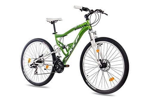 Bicicletas de montaña : 27, 5pulgadas Mountain Bike Bicicleta KCP Attack Unisex con 21velocidades Shimano TX Verde Blanco