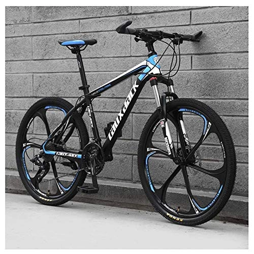 Bicicletas de montaña : 27Speed Mountain Bike Front Suspension Mountain Bike with Dual Disc Brakes Aluminum Frame 26" Black