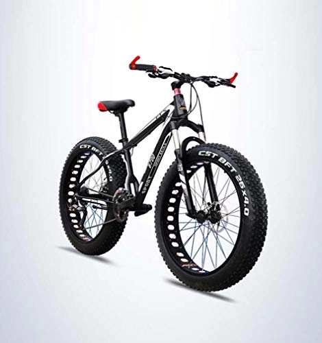 Bicicletas de montaña : Adulto Fat Tire Bicicletas de montaña, Bicicletas de aleación de Aluminio Off-Road de Nieve, Doble Disco de Freno Playa Crucero Bicicletas, 26 Pulgadas Ruedas, 30 Speed